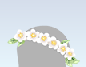 白い花の花冠