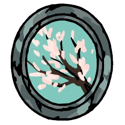 鏡の中の花