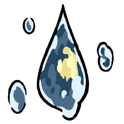 水の中の月