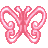 Apricot Pink Twinkle Butterfly wing  .gif
