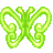 Neon Green Twinkle Butterfly wing .gif