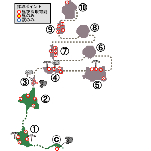 マップ 採取マップ 塔ｂ 下位 表 Mhf攻略 Wiki