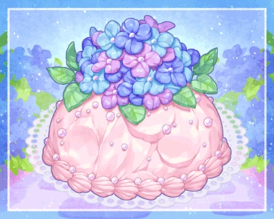 紫陽花のドームケーキ