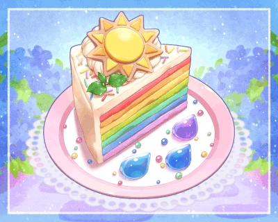 虹色ショートケーキ