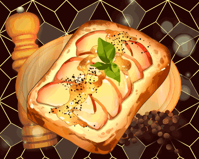 りんごのチーズトースト