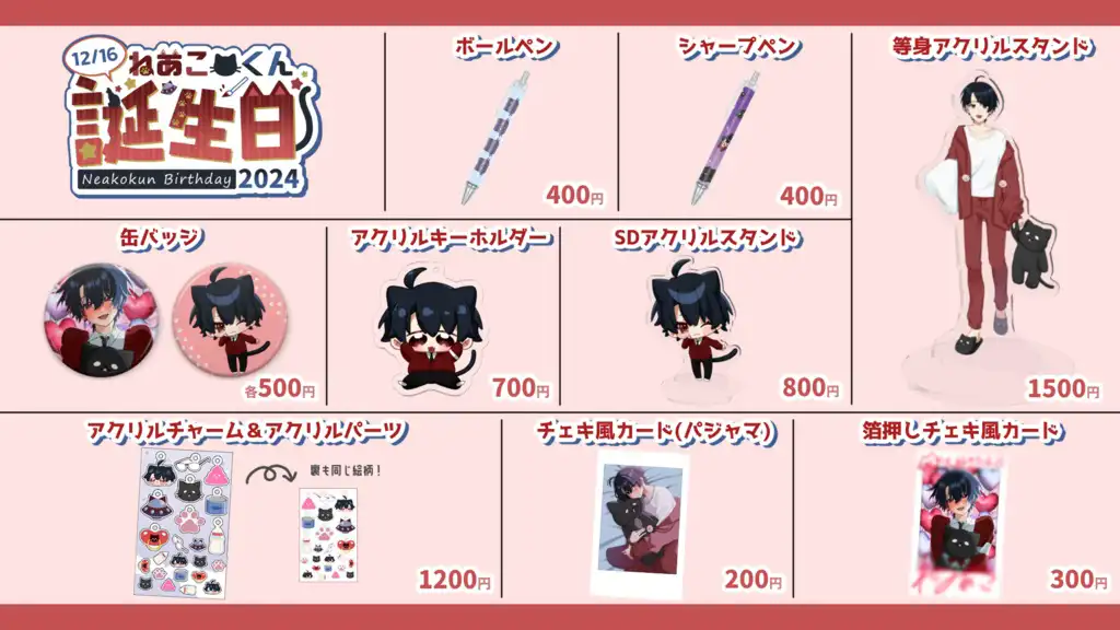 2024年　誕生日グッズ