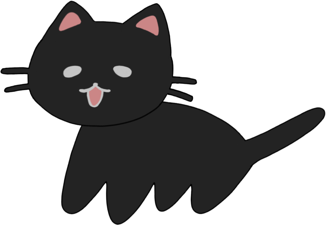 猫の姿（黒猫様）