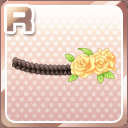 Rお花の三つ編みヘアバンド 黄.jpg
