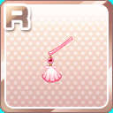 R貝殻付きのヘアピン ピンク.jpg