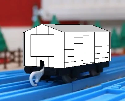 プラレールの白い塩運搬貨車（タイプ１）