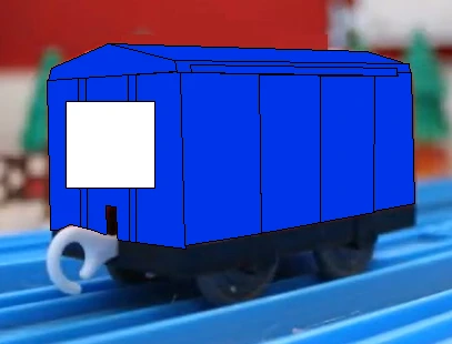 プラレールの青い有蓋貨車（タイプ30）