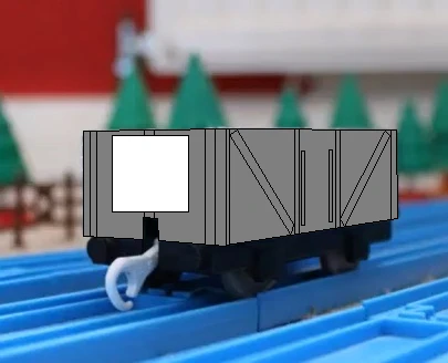 プラレールの灰色の無蓋貨車（タイプ１）