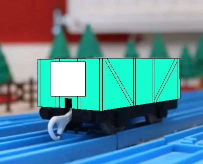 プラレールの薄緑の無蓋貨車（タイプ２）