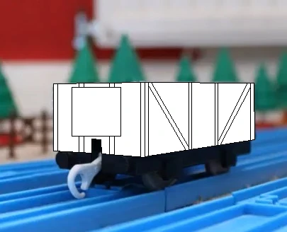 プラレールの白い無蓋貨車（タイプ２）