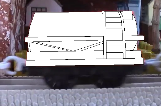プラレールの白い高山鉄道のタンク車