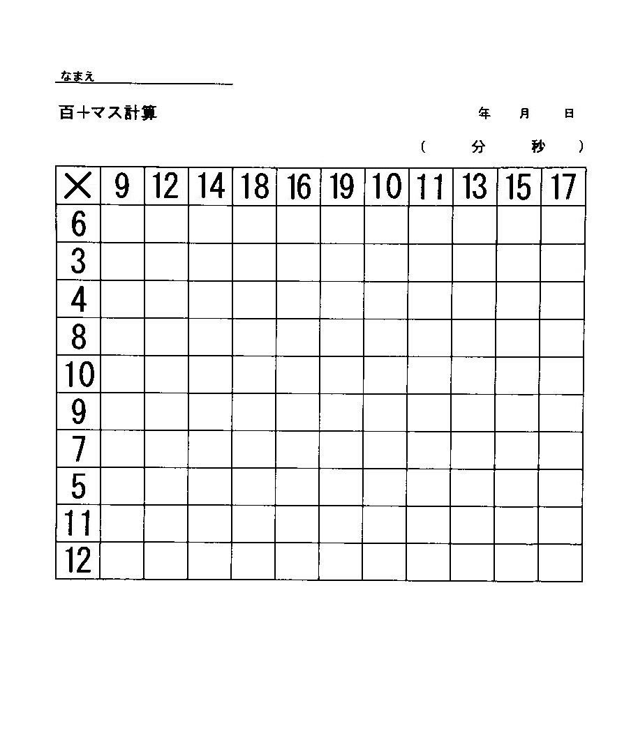 トップコレクション 10 マス 計算 幼児 小学生 中学生の無料知育教材 無料学習教材プリント トップコレクション 10 マス 計算 幼児 小学生 中学生の無料知育教材 無料学習教材プリント