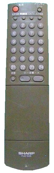 ボタン数字24個のG1121SAのリモコン