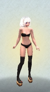 ニーハイ ピュアブラック