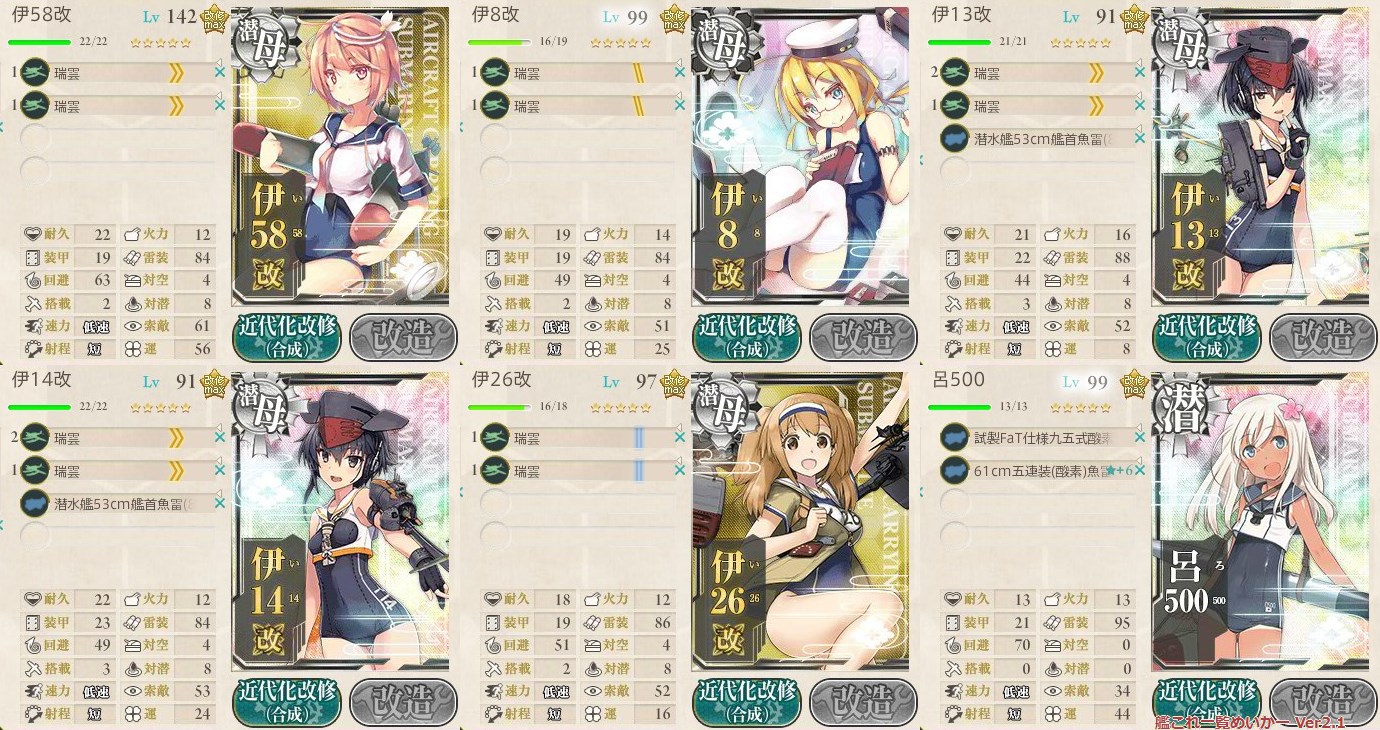 艦これ部aar 艦娘の装備を晒すページ 個人的通常海域 任務装備まとめ おんj艦これ部 Wiki