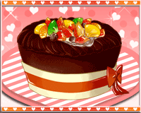 フルーツチョコレートケーキ