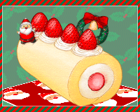 クリスマスロールケーキ.gif