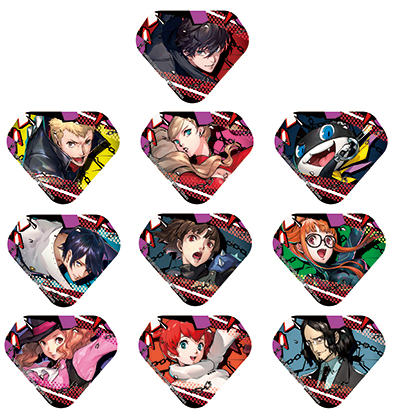 ペルソナ5 ザ・ロイヤル 楽コレ メタル風缶バッチ 主人公 ジョーカー 三島由輝 PERSONA5 THE ROYAL ×楽天コレクション