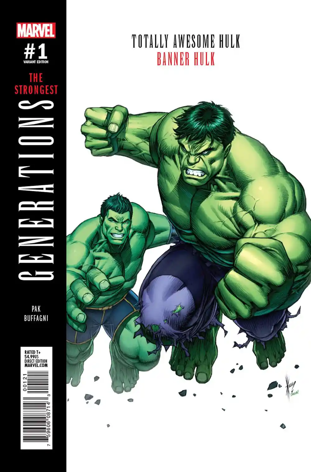 『GENERATIONS： BANNER HULK＆THE TOTALLY AWESOME HULK』＃1（2017年発行・バリアント）