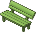 木製ベンチ（緑）