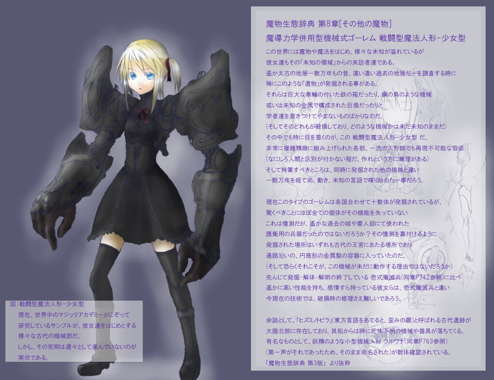 戦闘型魔法人形 少女型 幻想世界事典 第二版 Wiki