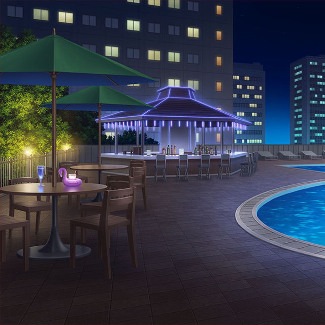 夏夜のﾊﾞｶﾝｽ☆Night Pool 背景1.jpg