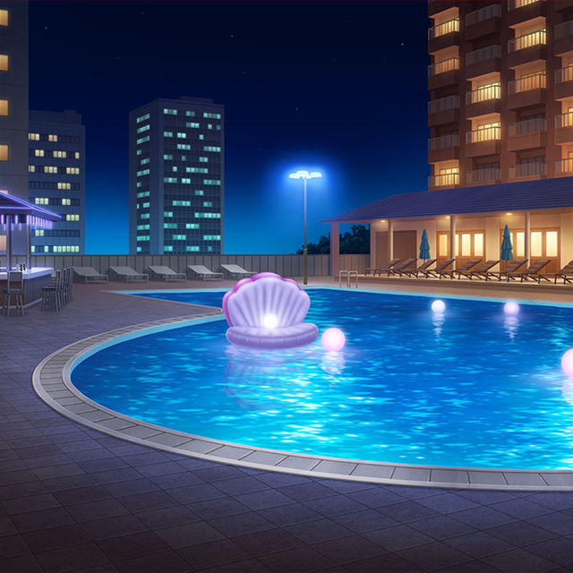 夏夜のﾊﾞｶﾝｽ☆Night Pool 背景3.jpg