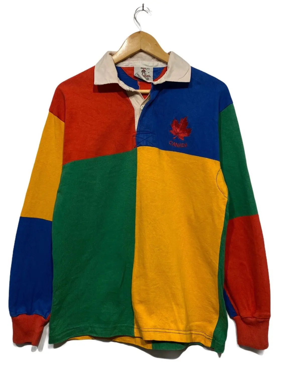 キングラガー010/Rugby King 10/Barbarian vintage 1990s colorblock multicolor rugby shirt