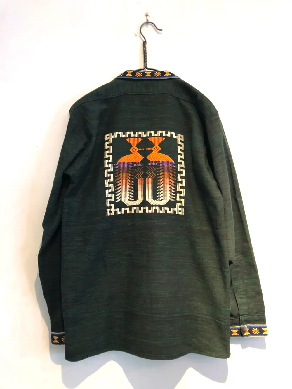 ステッチシャツ ヤガラ/Fancyfish Stitch/1970s vintage Guatemalan shirt