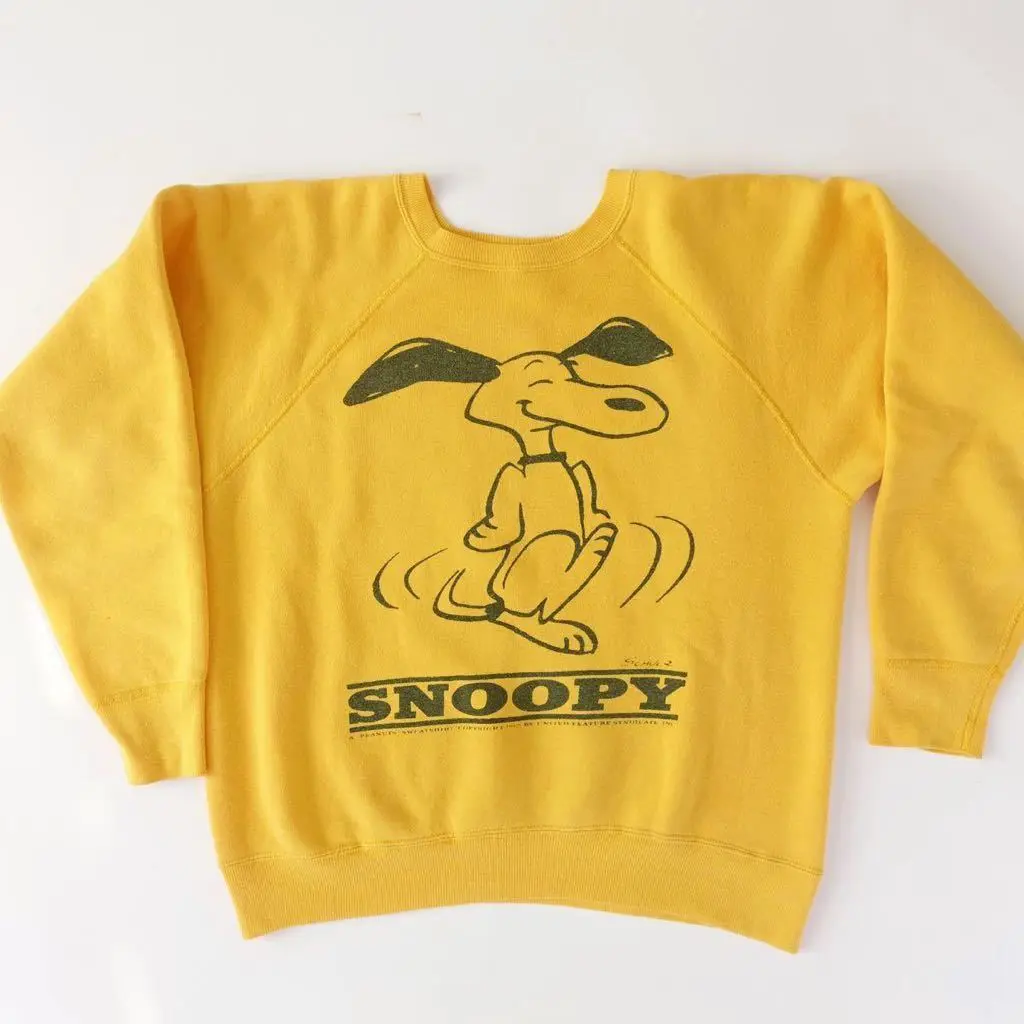 イカバッテン マスタード/Squidmark Sweat/mayo SPRUCE 1960s vintage Peanuts sweatshirt