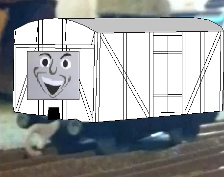 プラレールの前向きの顔付有蓋貨車（タイプ２）