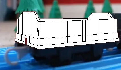 プラレールの高山鉄道の無蓋貨車（タイプ10）