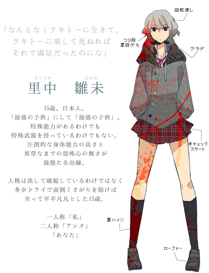 里中 雛未 さとなか ひなみ 終わる世界の戦闘少女 Wiki 里中 雛未 さとなか ひなみ 終わる世界の戦闘少女 Wiki